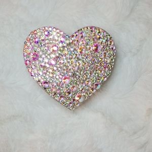 Crystal Heart Phone Grip